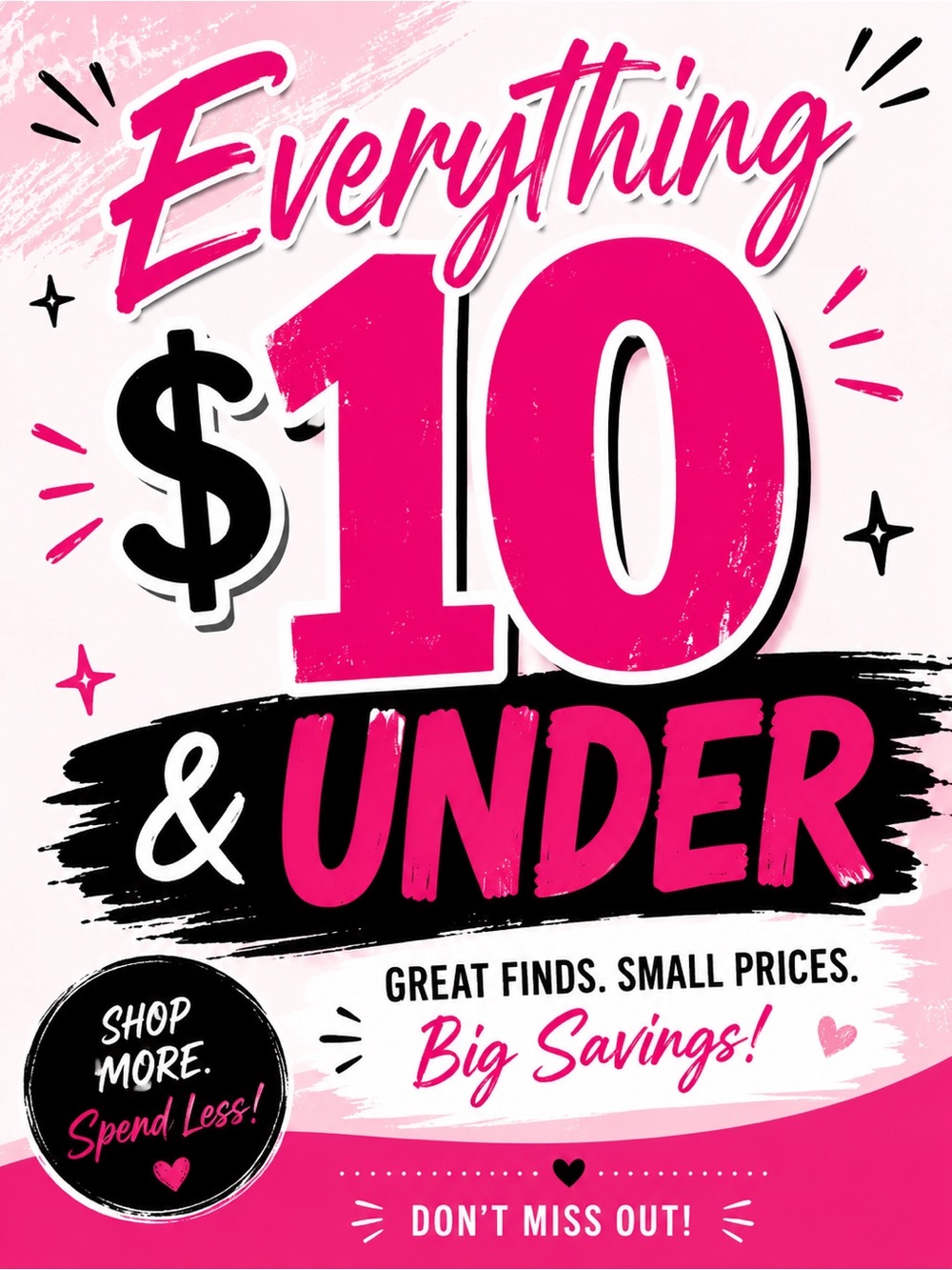 Everything $10 & Under!!